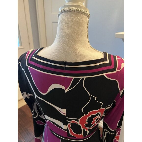 NWOT Trina Turk Linda Dress Colorful Retro Casual Cocktail Work Fun size 8 - Picture 9 of 12